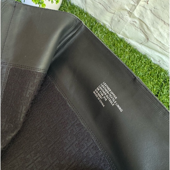 TORY BURCH Sofia Black Leather Knee-High Tall Wedge Boots Size 5 Riding boots - Picture 4 of 11